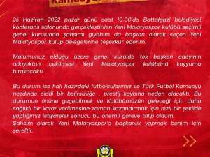 Yeni Malatyaspor’da Bir Kez Daha Genel Kurul Yapılacak
