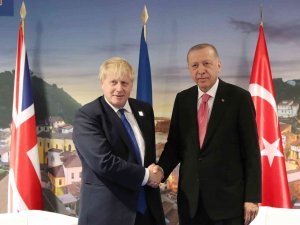 Cumhurbaşkanı Erdoğan, İ̇ngiltere Başbakanı Johnson İle Görüştü