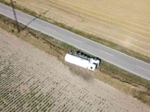 Edirne’de Devrilen Lpg Yüklü Tanker Paniğe Neden Oldu