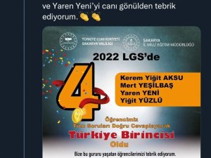 Sakarya’dan Dört Öğrenci Lgs’den Tam Puan Aldı