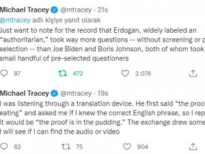Abd’li Gazeteci: “Erdoğan’a Önceden Seçilmiş Soruları Alan Biden Ve Johnson’dan Çok Daha Fazla Soru Soruldu”