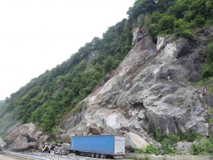 Artvin’deki Heyelan Sonrası Dağcılar İncelemede Bulundu