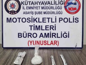 Kütahya’da Plakasız Motosiklette Uyuşturucu Ele Geçirildi