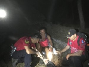 Ayağı Burkulunca Ormanda Mahsur Kalan Turistin İmdadına Jandarma Yetişti
