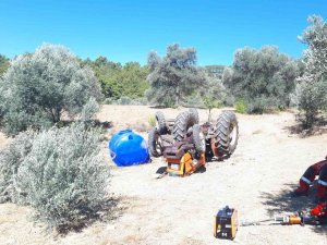 Seydikemer’de Traktör Devrildi: 1 Yaralı