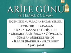 Merkezefendi’de Arife Günü 11 Mahallede Pazar Yeri Kurulacak