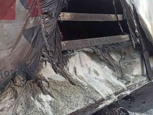 Tırda Çıkan Yangın Söndürüldü