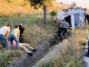 Samsun’da Sulama Tankeri Devrildi: 1 Yaralı