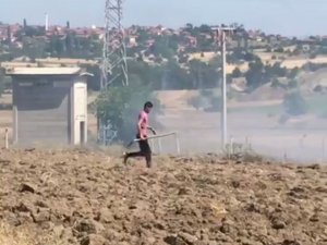Elektrik Direğinde Çıkan Yangın Korkuttu