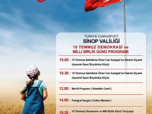 Sinop’ta 15 Temmuz Programı Açıklandı