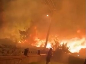 İ̇zmir’de Evlere Yakın Noktada Yangın