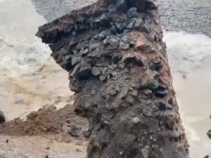 Ordu’da Heyelanda İstinat Duvarı Çöktü