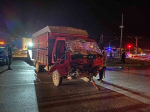 İ̇ki Kamyon Kavşakta Çarpıştı, 2 Kişi Yaralandı