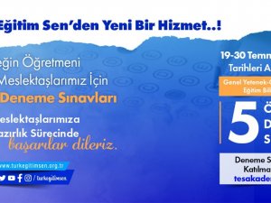 Türk Eğitim-sen’den Kpss’ye Girecek Kişilere Deneme Sınavı
