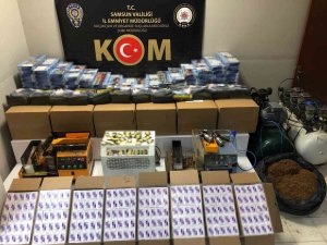 Samsun’da Kaçak Sigara Dolum Atölyesine Operasyon