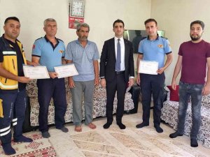 Çiftçinin Hayatını Kurtaran Ekiplere Ödül Verildi