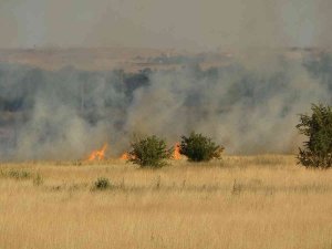 Uşak Havaalanı’nda Çıkan Yangın Paniğe Neden Oldu