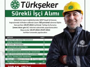 Türkşeker, 130 Sürekli İşçi Alacak