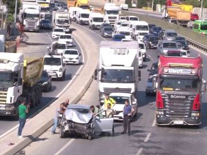 Şile Otoyolunda Zincirleme Trafik Kazası, Trafik Yoğunluğu Oluştu