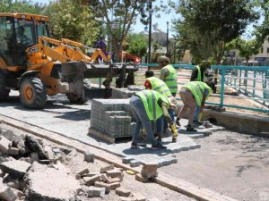 Kısas Mahallesinde Üst Yapı Çalışmaları Sürüyor