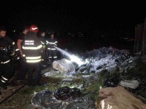 Depolama Alanında Yangın: Hurda Malzemeler Küle Döndü