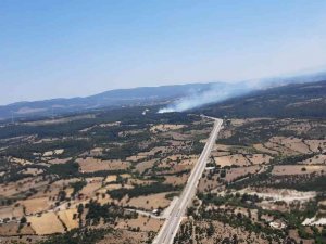 Çanakkale’de Kaza Yapan Araç Orman Yangınına Neden Oldu