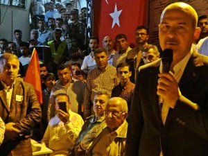 Bakan Soylu, Şehit Olan Güvenlik Korucularının Taziyesine Katıldı