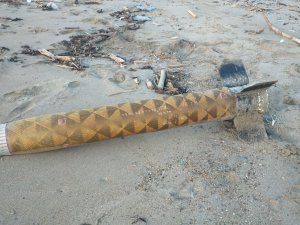 Sinop’ta Deniz Kenarında Roket Mermisi Bulundu