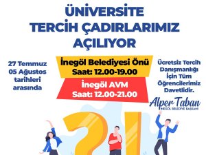 Üniversite Öğrencileri İçin Ücretsiz Tercih Çadırı