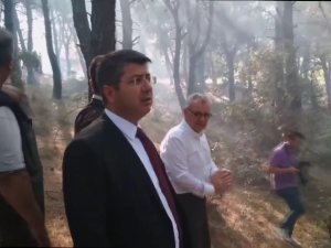 Vali Kırbıyık, Keşan’daki Orman Yangını Bölgesinde İncelemede Bulundu