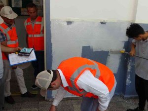 Muğla’daki Okulların Güçlendirme Çalışmasını Meslek Lisesi Öğrencileri Yapıyor
