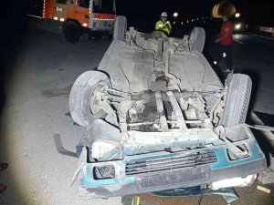 Direksiyon Hakimiyetini Kaybederek Takla Attı: 1 Yaralı