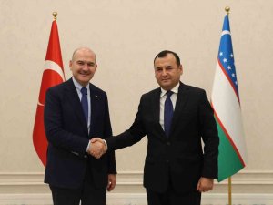 Bakan Soylu, Özbekistan Ulusal Muhafızlar Komutanı Tümgeneral Djuraev İle Bir Araya Geldi