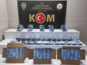 Samsun’da 70 Bin Dal Geçersiz Bandrollü Boş Makaron Ele Geçirildi