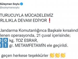 Bakan Soylu Duyurdu: Van’da 700 Kiloyu Aşkın Uyuşturucu Ele Geçirildi