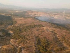 İ̇zmir’de Ziraat Arazisindeki Yangına Müdahale Ediliyor
