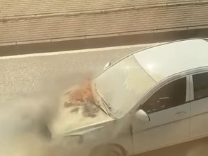 Bursa’da Seyir Halindeki Otomobilde Yangın Çıktı