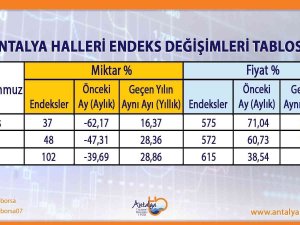 Antalya Ticaret Borsası Temmuz Ayı Hal Endeksini Açıkladı