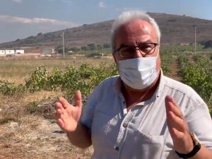 Bozcaada’daki Yangına İş Makinesinden Çıkan Kıvılcım Sebep Oldu