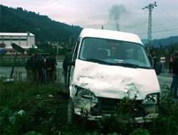 Rize'de trafik kazası