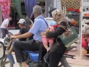 Bursa’da Motosiklette Ailecek Yolculuk Kameralarda