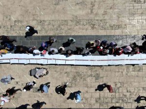 Sivas’ta 58 Metre Uzunluğundaki Sucuk Ancak Havadan Görüntülenebildi