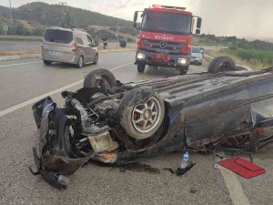 Kontrolden Çıkan Otomobil Takla Atıp Karşı Yöne Geçti: 1 Ağır Yaralı