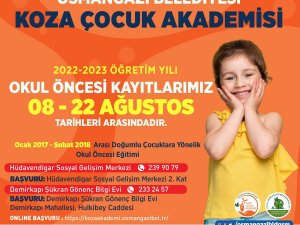 Osmangazi Koza Çocuk Akademi’de Kayıtlar Başladı
