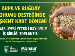 Ankara’da Üreticilere Tohum Desteği