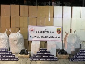 Bilecik’te 94 Kilo Kaçak Tütün İle 1 Milyon 840 Adet Boş Makaron Ele Geçirildi