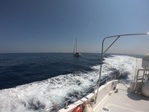 Didim’de Yelkenli Tekne İçerisindeki 33 Düzensiz Göçmen Kurtarıldı