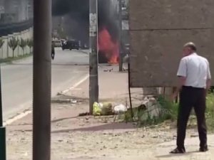 Otomobil Alev Alev Yandı