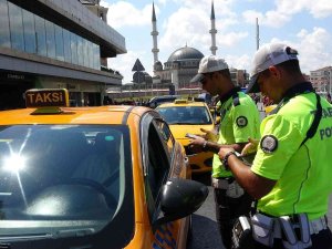 Taksim’de Ticari Taksi Denetiminde Ceza Yağdı