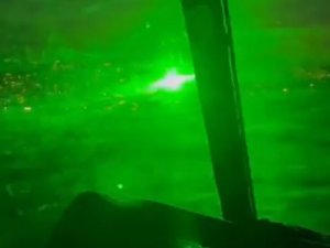 Yangın Söndürme Helikopterine Lazer Tuttular